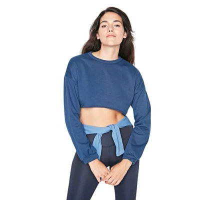 Abbildung von TRENDYOL Damen mit Rundhalsausschnitt, Einfarbig Sweatshirt, Indigoblau, XS EU