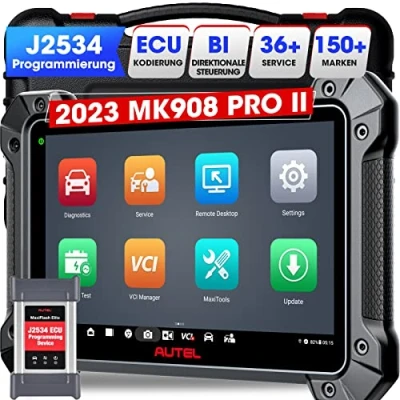Abbildung von Autel MaxiCom MK908P II Scanner: 2023 Upgraded von MS908S Pro, J2534 Programmierung ECU Codierung, Bidirektionales Werkzeug mit 36+ Dienstleistungen, Vollständige Diagnostik, AutoAuth für FCA SGW
