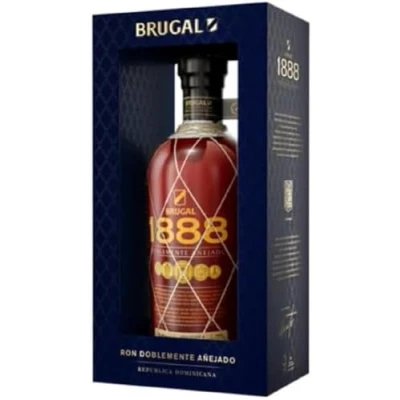 Abbildung von Brugal 1888 Dominikanischer Premium Rum mit Geschenkverpackung zweifach gelagert für ein komplexes Aroma 40% Vol 700ml Einzelflasche