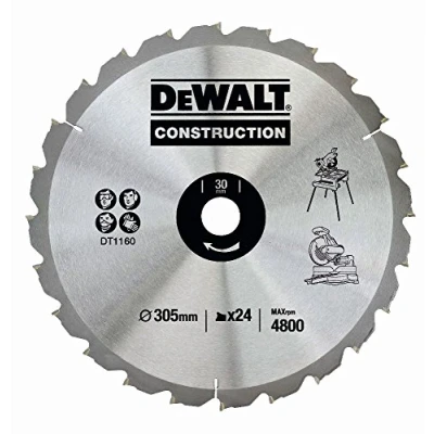 Abbildung von Dewalt 305 x 30 mm 24 Zahn Bau Kreissägeblatt, DT1160 QZ