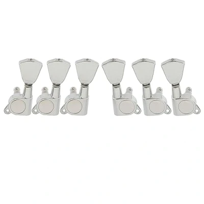 Abbildung von Musiclily Pro 3L3R Gitarre Tuners Mechaniken Machine Heads Tuning Pegs Set für Les Paul SG Style E Folk Akustische Gitarre, Chrom Tulip Knopf