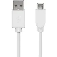 Abbildung von InLine 0, 5 m USB 2.0 A Micro B Stecker Kabel Daten (0, m; A; männlich, 2.0, männlich/Weiß)