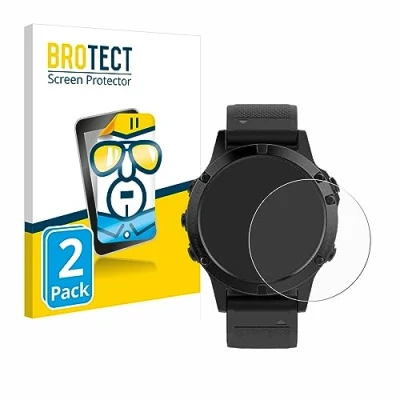 Abbildung von BROTECT (2 Stück Schutzfolie für Garmin fenix 5 (47 mm) / Plus Displayschutz Folie Ultra Klar
