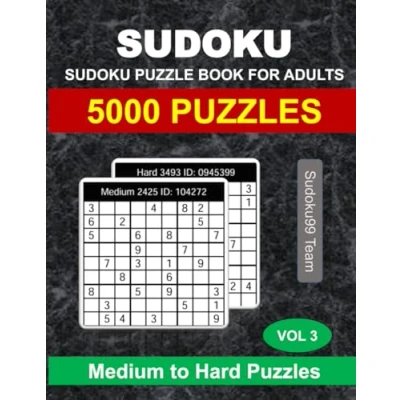 Abbildung von Sudoku Puzzle Book for Adults: 5000 Medium to Hard Puzzles with Full Solutions Vol. 3