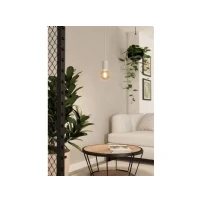 Abbildung von Eglo 900798 Hängeleuchte POZUETA 1 Stahl weiss E27 1X40W H:110cm Ø6.5cm dimmbar