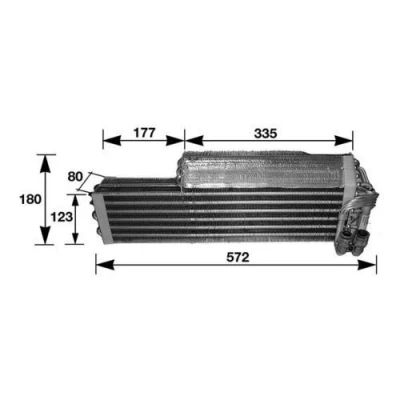Abbildung von Verdampfer, Klimaanlage MAHLE ORIGINAL AE 37 000S