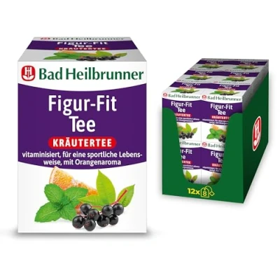 Abbildung von Bad Heilbrunner Figur Fit Tee, Kräutertee, für eine sportliche Lebensweise, mit Orangenaroma, (12 x8 Filterbeutel)