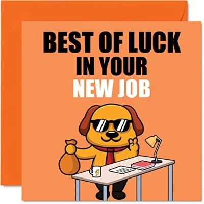 Abbildung von Leaving Cards for Colleagues Women Men Best of Luck In Your New Job Sorry Good Card, 145 mm x Grußkarten, lustige Abschiedsgeschenke, Glückwunschkarte