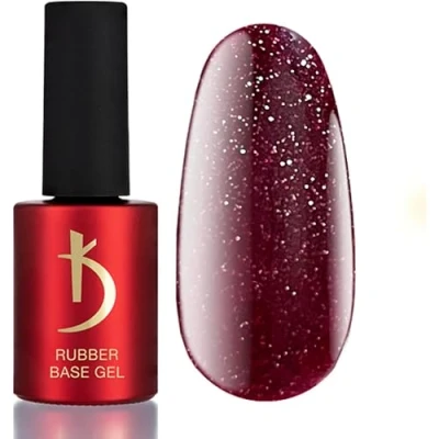 Abbildung von K Professional Rubber Base Gel Coat Red Cherry Glitter Reflective Nail Polish 15ml Unterlack Rot Glitzer UV Nagellack Nägel LED