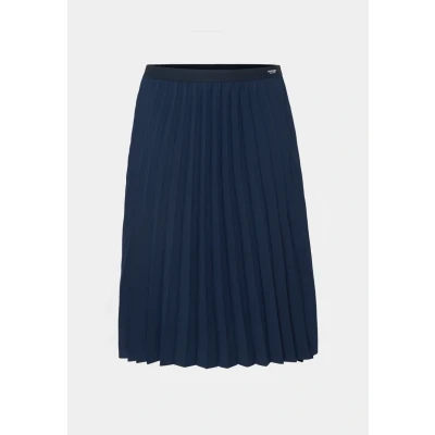 Abbildung von Tommy Hilfiger Curve Fluid Pleated MIDI Skirt Alinienrock, Damen, Größe: 48, Dark night navy
