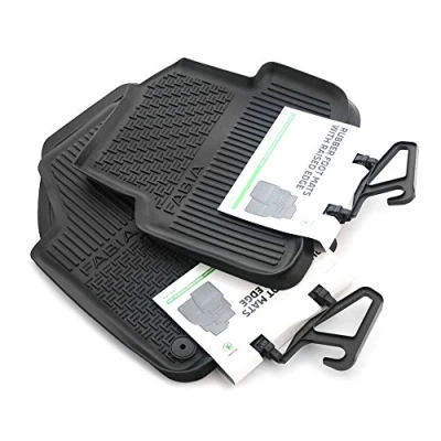 Abbildung von Skoda 6V1061551 6V0061551 Gummi Fußmatten 4x Gummimatten Original Allwettermatten schwarz mit Schriftzug