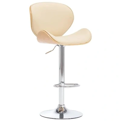 Abbildung von vidaXL Barstuhl Höhenverstellbar Tresenhocker Barhocker Küchenhocker Thekenhocker Tresenstuhl Bistrohocker Bar Stuhl Hocker Creme Kunstleder