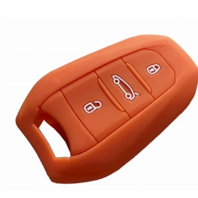 Abbildung von Nordecco Silikon Schlüsselhülle, passend für Fiat 600 600e Electric 2024 2025 3 Tasten Keyless Remote Fob (Orange)