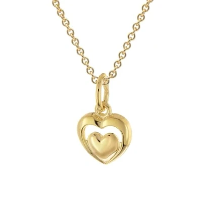 Abbildung von trendor 28575 Kinder Herz Anhänger Gold 333/8K Mit Vergoldeter Silberkette