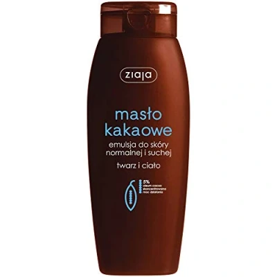 Abbildung von Kakaobutter Emulsion für Gesicht und Körper zur Verbesserung der Hautfarbe 200 ml von Ziaja // Maslo kakaowe Emulsja do twarzy i ciala poprawia koloryt skory