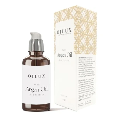 Abbildung von OILUX Arganöl Bio Kaltgepresst für Haut &amp; Haare 100% Natürliches Haaröl Organic Argan Oil Vegan Cruelty Free Kosmetik Frauen Männer…