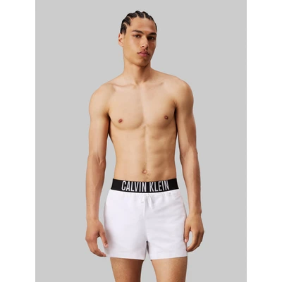 Abbildung von Calvin Klein Swimwear Short Badeshorts, Herren, Größe: Large, White