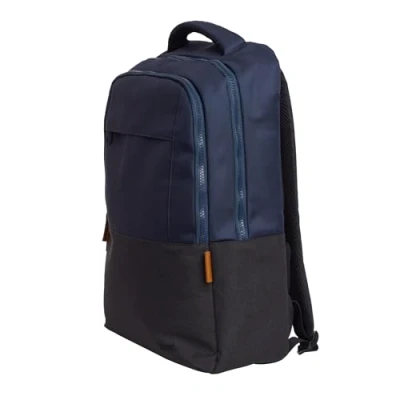 Abbildung von Trust Lisboa Laptop Rucksack Herren 16 Zoll, Reiserucksack 23 Liter mit Trolley Gurt, Backpack aus Recycelten PET Flaschen, Handgepäck Rücksack Damen Schule Arbeit Reisen Business Blau