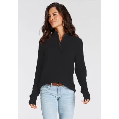 Abbildung von Laura Scott Strickpullover mit Troyer Kragen
