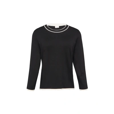 Abbildung von s.Oliver Black Label MIT Kontrastierter Strickpullover, Damen, Größe: 36, Schwarz
