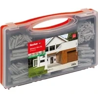 Abbildung von fischer Meister Box XL Universal, 290 teiliges Dübelset, 5 10 mm Durchmesser, 30 60 Länge, für das ganze Haus, Heimwerker und Profis, UX Dübel
