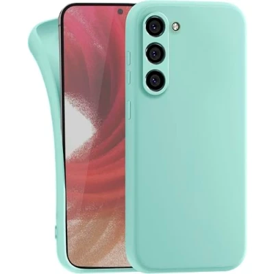 Abbildung von MyGadget Hülle für Samsung Galaxy S23 Plus robuste Silikon Schutzhülle TPU Case Slim Silikonhülle Back Cover Kratzfest Handyhülle Matt Mint