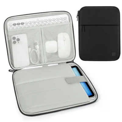Abbildung von Dadanism 9 11&quot; Tablet Tasche Hülle mit Polsterung für iPad Air 5/4 10,9, 10. Gen Pro 11 2024 2018, 2024, 9/8/7. 10,2, Galaxy Tab A9+/A8/S9 FE/S6 Lite, Schwarz