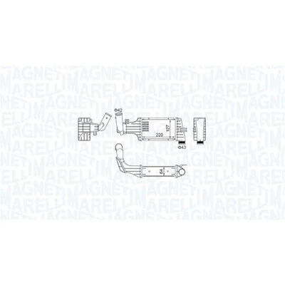Abbildung von Ladeluftkühler, Ladegerät MAGNETI MARELLI 351319204160