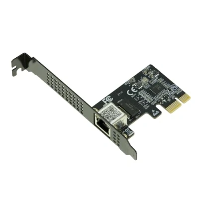 Abbildung von KALEA INFORMATIQUE Netzwerk Controller Karte PCIe 5 Gigabit Ethernet 10 100 1000 1G 2.5G 5G RJ45 Anschluss und Chipsatz Realtek RTL8126