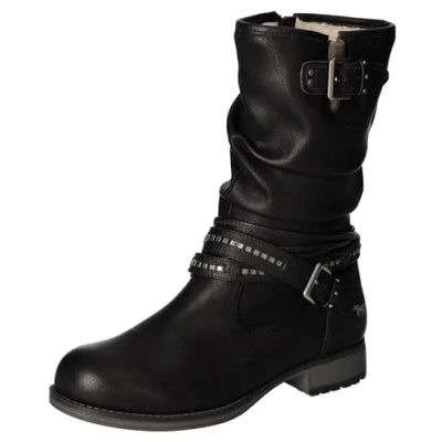 Abbildung von Mustang Cowboy/Bikerboot, Damen, Größe: 38, Schwarz Schuhe