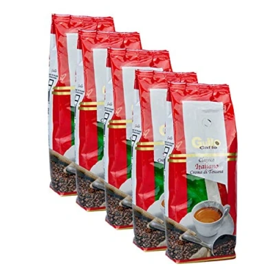 Abbildung von Gullo Caff? Classico Italiano Crema Toscana, 1000g ganze Bohne 5er Pack