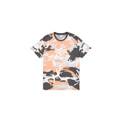 Abbildung von Alpha Industries camo Tshirt print, Herren, Größe: Small, Orange grey