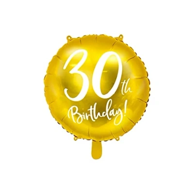 Abbildung von Luftballon 30. Geburtstag Gold Folienballon Nummer 30 Frauen Männer Folienluftballon Heliumballon Zahl