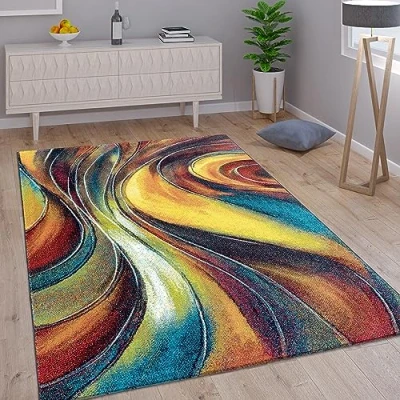 Abbildung von Paco Home Teppich &quot;Canvas 902&quot;, rechteckig, Kurzflor, modernes Design, ideal im Wohnzimmer &amp; Schlafzimmer