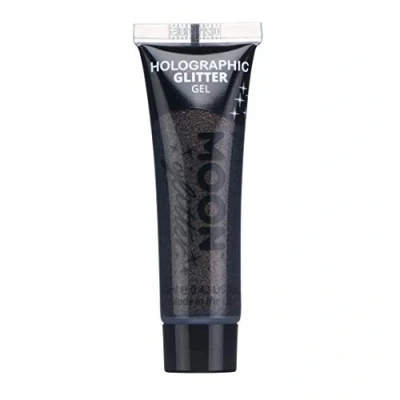 Abbildung von Holographisches Gesichts &amp; Körper Glitzer Gel von Moon Glitter 12ml Schwarz Gesichtsfarbe