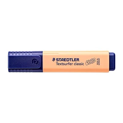 Abbildung von STAEDTLER 364 C 405 Textsurfer classic Pastell Textmarker (hohe Qualität Made in Germany, mit großem Tintenspeicher für extra lange Markierleistung) 10er Schachtel pfirsich