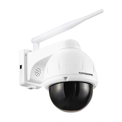 Abbildung von Topodome 5MP Überwachungskamera Aussen 940nm IR, Kabellose IP WLAN Kamera Outdoor, PT 355/90, Personenerkennung und Automatische Verfolgung, 2 Wege Audio, microSD 32G eingebaut, Sirene, IP66