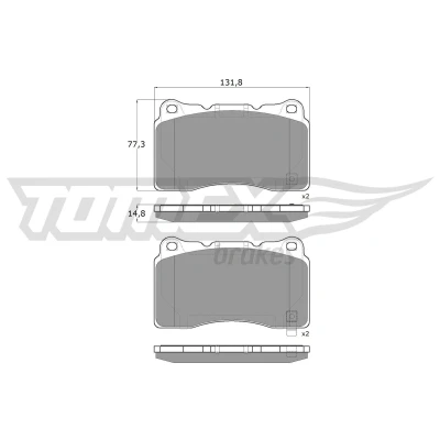 Abbildung von TOMEX brakes TX 17 96 Bremsbelagsatz Vorderachse mit akustischer Verschleißwarnung OPEL: Insignia A Sports Tourer, Astra J Schrägheck