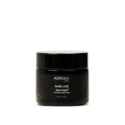 Abbildung von Aoklabs Black Night Nacht Gesichtscreme mit Anti Aging und straffende Wirkung, schnell einziehende Textur 50ml.