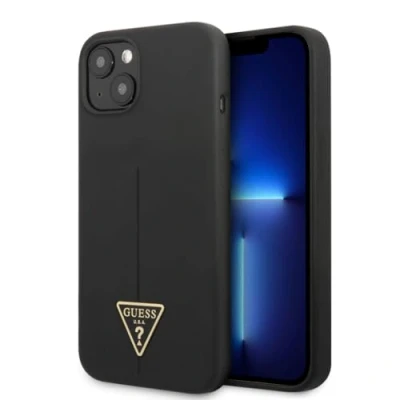 Abbildung von GUESS GUHCP14MSLTGK Hülle für iPhone 14 Plus 6,7&quot; Schwarz hardcase Silicone Triangle