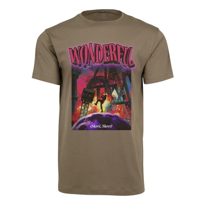 Abbildung von Mister Tee Wonderful Tshirt print, Herren, Größe: Medium, Olive
