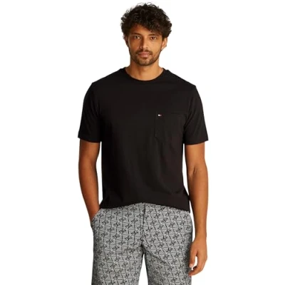 Abbildung von Tommy Hilfiger Essential Solid Pocket TEE Tshirt basic, Herren, Größe: XS, Black