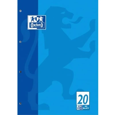 Abbildung von Schulblock A4 gelocht Lineatur 20 50 Blatt Oxford