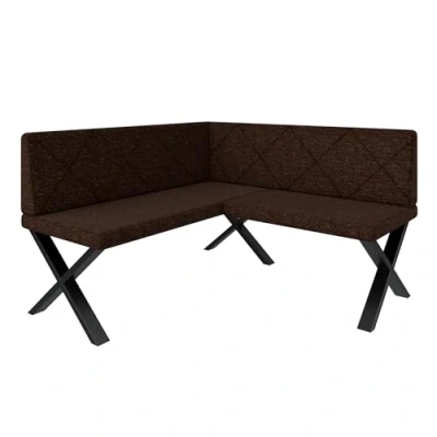 Abbildung von Eckbank Akiko Metal X Eckbankgruppe für Ihrem Esszimmer, Küche modern, Sitzecke, Essecke. Perfekt Küche, Büro und Rezeption. Solide Starke Verarbeitung. (130x130 Inari28)