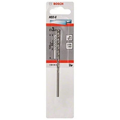 Abbildung von Bosch Professional 1x HSS G Metallbohrer (für Metall, Ø 3 mm, Robust Line, Zubehör Bohrmaschine)