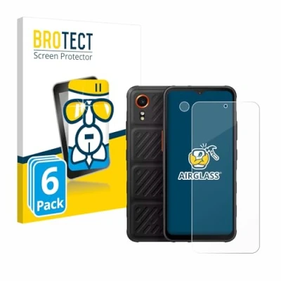 Abbildung von BROTECT Schutzglas für Samsung Galaxy XCover 7 (Display+Kamera) (6 Stück) Schutzfolie Panzer Folie Glas [Extrem Kratzfest 9H, Anti Fingerprint,