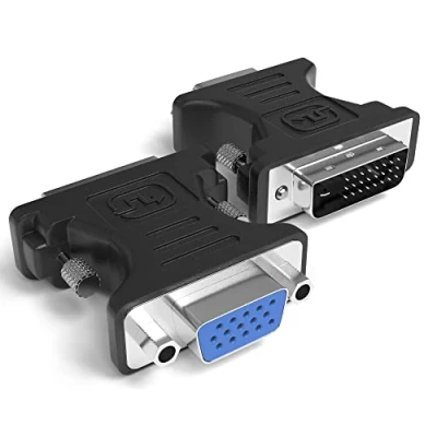 Abbildung von JAMEGA DVI D 24+1 auf VGA Adapter zu Konverter Full HD 1080p Stecker BuchseDual Link Digital Analog für PC, Grafikkarten, Gaming, Laptop, Monitore, Beamer 2er Set