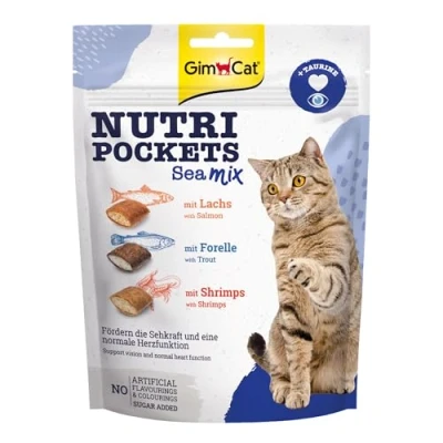 Abbildung von Gimcat Nutri Pockets Katzensnack Mix Seefisch 150 g...