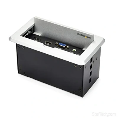 Abbildung von StarTech.com Konferenztisch Tischanschlussfeld für Audio und Video 4K HDMI / VGA DP Ausgang Kabelmanagement