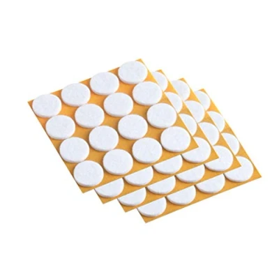 Abbildung von Metafranc Filz Gleiter Ø 17 mm selbstklebend weiß 100 Stück Effektiver Schutz Ihrer Möbel &amp; Stühle / Möbelgleiter Set für empfindliche Böden Stuhlgleiter Bodengleiter 645036